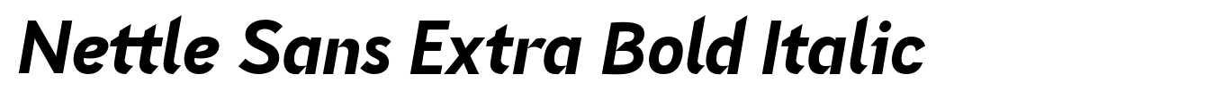 Nettle Sans Extra Bold Italic